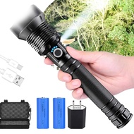 USB Powerful xhp70.2 Flashlight  Super Bright Rechargeable Zoom LEDTorch xhp70 18650 or 26650 Batter