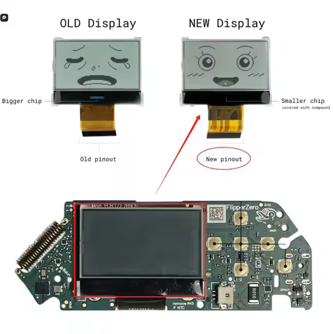 1.4" LCD Display Replacement For Flipper Zero Repair Part New Version Screen Without Backlight