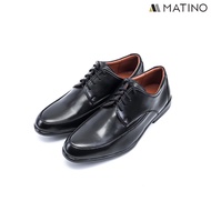 MATINO SHOES รองเท้าชายคัทชูหนังแท้ รุ่น MC/B 82081 - BLACK/BROWN