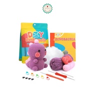 ANEKA - Dinosaur Knitting Kit Dino Crochet Kit DIY/ Beginner/ Knitting Tool Set