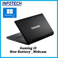 [ Gaming i5 , Webcam , New Battery ] Toshiba Intel core i5 w11pro Laptop notebook Satellite ( Refurbished )