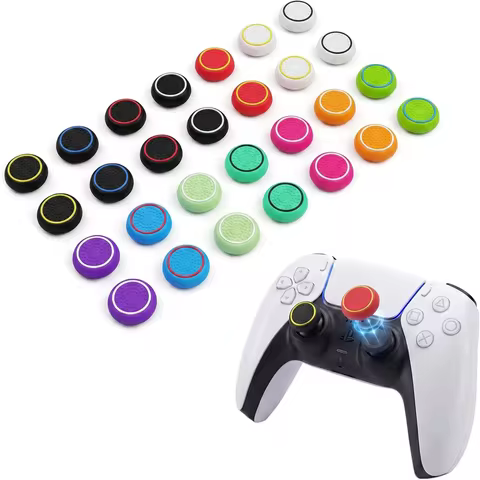 Silicone Thumb Grips Joystick Caps for PS3/PS4/PS5/Xbox Controllers Non-Slip Joystick Caps Enhanced 