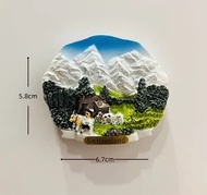 Hand-Painted 3D Switzerland Travel Souvenir Fridge Magnets – Iconic Alpine Landmarks & Cultural Icon