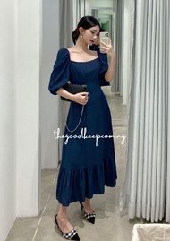 BIG SIZE M-XXXXL Dress Anzel Sabrina Natal Irise Wanita korea A Line Bodycon Maxi Casual Natal pesta