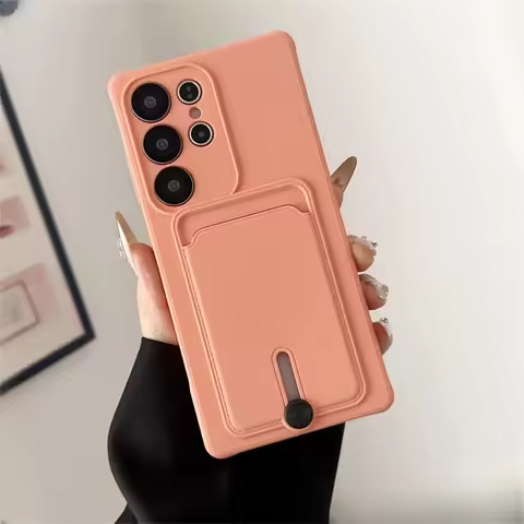Liquid Silicone Case For Samsung Galaxy S26 S25 S24 S23 S22 S21 Ultra Plus FE Card Holder Case For S