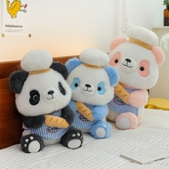 Cartoon Panda Plush Toy Doll Cute Bakery Chef Stuffed Animal Soft Pillow Cushion Children Play House