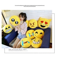 32CM 40CM 50CM Soft Emoji Yellow Round Cushion Emoticon Stuffed Plush Toy Smiley Pillow / Large Pill