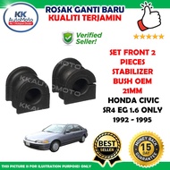 OEM Front Stabilizer Sway Bar Bush 21mm 2 Biji - Honda Civic SR4 EG 1.6 Only 1992 - 1995