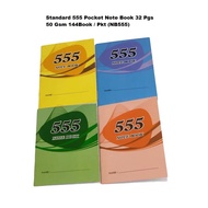 Standard 555 Pocket Note Book 32 Pgs 50 Gsm {144Book/Pkt} (NB555) / 60 Pgs 70 Gsm {100Book/Pkt} {SC-