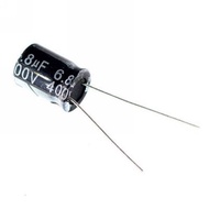 50pcs 6.8uF 400V 6.8MFD 400Volt ±20% -40+105C Aluminum Electrolytic Capacitor 8×12mm
