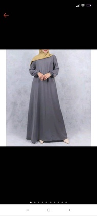 ZAHIDAH GAMIS SYARI POLOS BAHAN CRINCKLE AIR FLOW