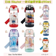 日本 Skater一鍵式吸管水瓶480ml