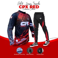 Set Jersey Sepeda MTB RoadBike Baju Gowes Lengan Panjang Plus Celana Sepeda MTB Gowes Pria Celana Tr