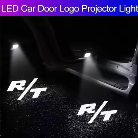 2PCS Car Door Logo Light LED Ghost Shadow Emblem Projector For Dodge Challenger 2008-2019 SRT Demon 