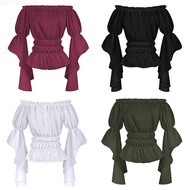 Gothic Pirate Off Shoulder Blouse - Perfect for Halloween & Costume Events