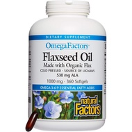 Omega Factors by Natural Factors, Flaxseed Oil, Supports Overall Health with Omega-3, 6 and 9 Fatty 