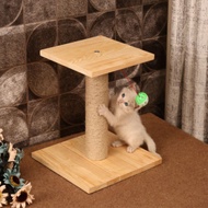 🇲🇾Ready Stock🇲🇾 2 Platform Solid Wood Cat Scratcher Scratching Post Tree Condo House Toys Accessories Mainan Kucing