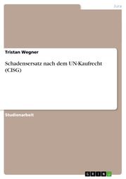 Schadensersatz nach dem UN-Kaufrecht (CISG) Tristan Wegner