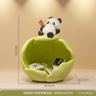 Creative การ์ตูน Panda Key Storage Home Decor Luxury High End Entrance โต๊ะเครื่องประดับเรซิ่น Handm