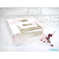 Cake Box Pink Lace (Large) (1pc) Resile/7 Inch Gift Window Portable Paper Box/Pie Box/Cupcake Pie Lu