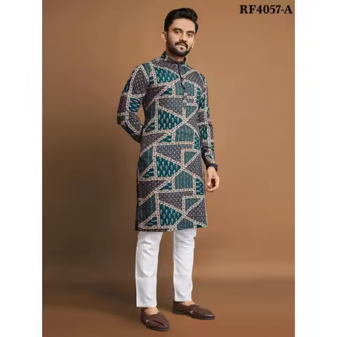2025 Men Muslim Shirts Patchwork Neck Long Sleeve Vintage Men Clothing Islamic Arabic Casual Male Sh