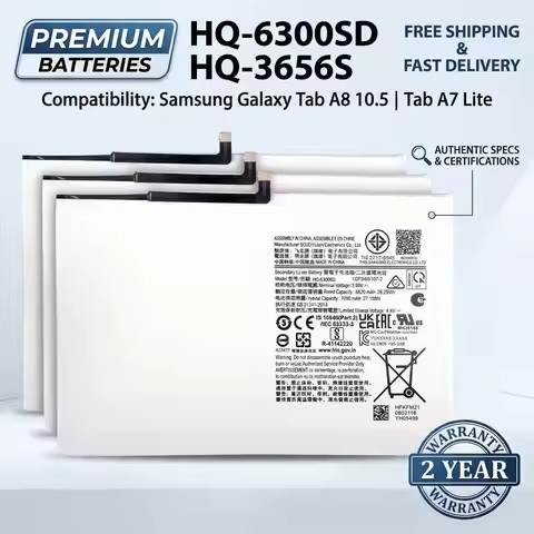 HQ-6300SD HQ-6300NA HQ-3565S Battery For Samsung Galaxy Tab A8 10.5 Tab A7 Lite 8.7 2021 Tablet Repl