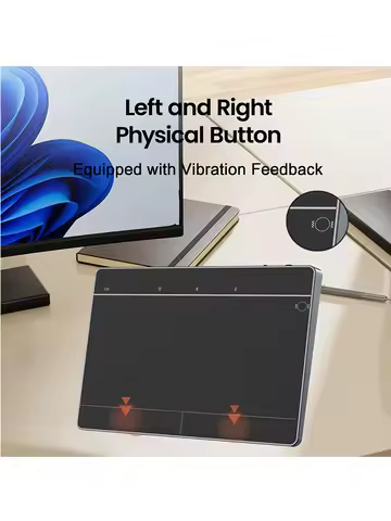 Jomaa Metal Wired & Wireless Touchpad for PC Computer & Laptop Rechargeable Trackpad Bluetooth & USB