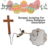 Jesus Bungee WallCross Decoration Home  Church Wall Hanging Jumping Crucifix ChristSavior Festival G