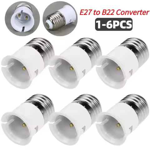 1-6PCS E27 to B22 Lamp Converter 130 Degrees Temperature Resistance Lamp Holder Adapter E27 to B22 A