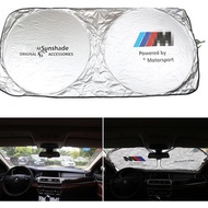 1Pc Casual Foldable Car Windshield Visor Cover Front Rear Block Window Sun Shade For BMW M For BMW M M3 M5 E60 E63 E90 E92 E93 X1 X3 X6 X5 E39 E59 E61 F01 E66