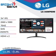LG 34" LG ULTRAWIDE 34WP500 MONITOR/ 34" IPS / 2560x1080@75HZ WFHD / 250NITS(HDR 10) / 5MS(GTG) /