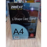 Zestar A4 L-Shape Card Stand