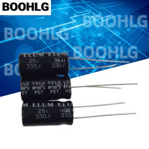 10PCS 330uf 25v 16v 330UF NP Non Polarized Audio Electrolytic Capacitor 25v 330uf 10X20mm