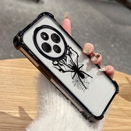 Casing hp For Xiaomi Redmi 14C 4G 14C 5G A4 5G 14R 5G poco C75 4G C75 5G M7 5G Case Black Spider Net