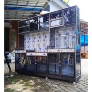 Rak kompor/wastafel/Rak piring 6 pintu aluminium