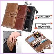 BINLIROO Man Wallet Men Clutch Bag Hand Waterproof Leather Dompet Lelaki Kulit Beg Tangan Lelaki Kul