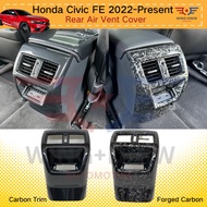 Honda Civic FE 2022-Present Rear Air Vent Protector Cover Carbon Trim For Car Accessories