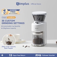 Simplus Electric Smart Coffee Bean Grinder | 35 Grind Settings | Household Smart Grinder | Customiza