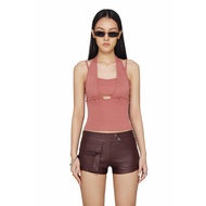 Women's 2-layer shirt - BEUTER WMNS HALTER TOP - ROSEWOOD