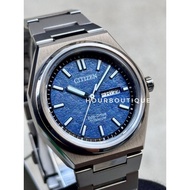 Brand New Citizen ZenShin Super Titanium Eco-Drive Blue Dial Watch AW0130-85L
