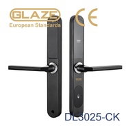 Electronic lock DL3025-CK, uses 13.56Mhz card, mechanical key for sliding door (xinfa aluminum) - Bl