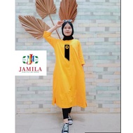 LONG DRES JAMILA /JAMILA Tunik /LONG DRES Fashion Muslim Wanita/LONG DRES Kaos Jumbo Terbaru 2022 /T
