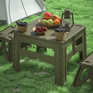 Outdoor Folding Table Portable Camping Plastic Foldable Table Set with Chairs Picnic Equipment Supplies Folding Camping Table