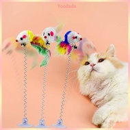 Yoo Cat Interactive Toy Cat Feather Wand Spring Cat Toy Cat Teaser Wand Mouse