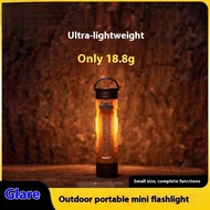 [4-in-1] 350 Lumen Mini Flashlight, Magnetic Tail, Cap Clip, Rechargeable, Glow in Dark, EDC Keychai