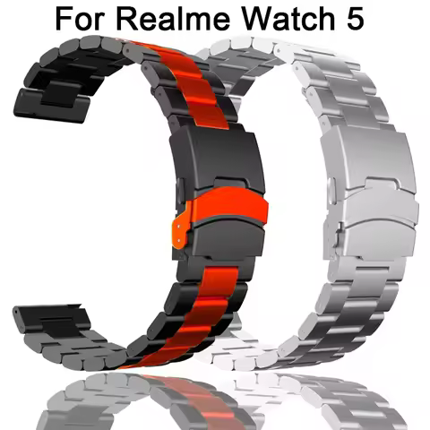 Stainless Steel Band For Realme Watch 5 22mm Strap For Realme Watch S2/2 Pro 3 3 Pro/Realme S SPro M