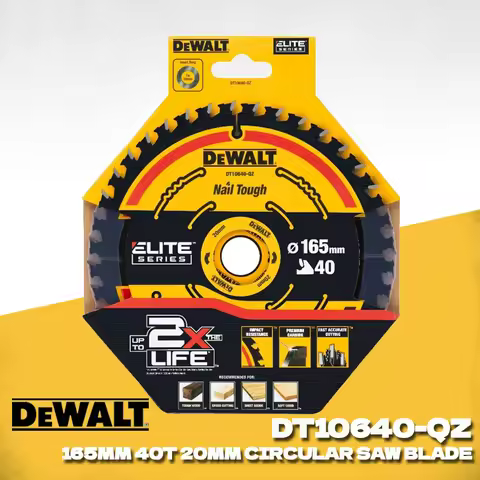 DEWALT DT10640 Circular Saw Blad 2X 165MM*20MM*40T Multifunctional Resistant Carbide Quick Smooth Cu