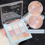 Nine-color Eyeshadow Palette Long-lasting Waterproof Makeup Glitter-fitting Fine Eyeshadow Y8q2