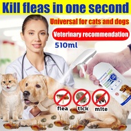 Kill fleas in one second (510ML) dog tick medicine flea and tick spray cat flea ubat kutu kucing Ins