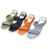Porto Lady KEP - Sandal Heels Wanita / Sendal Slide Model Tali Kepang Terbaru